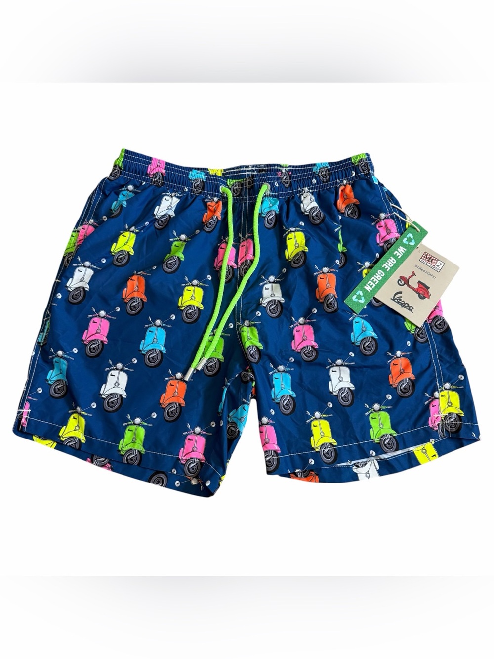 MC2 Saint Barth Men’s Vespa Swim Trunks Shorts Sz S Blue Limited Edition NEW NWT